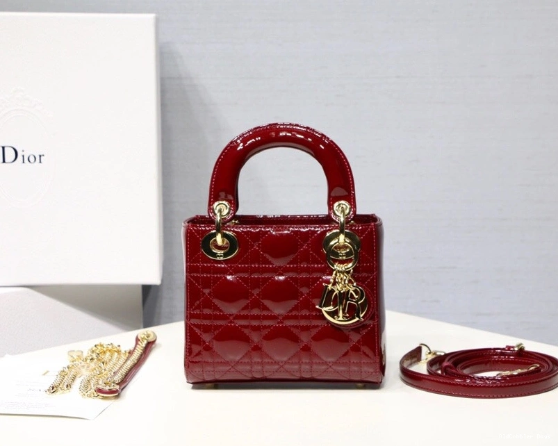 OldCobbler Bags leather Cow Mini patent Diro With Lady 0729
